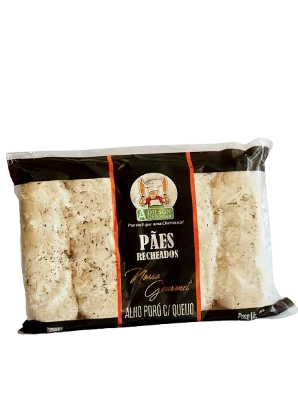 Pão de alho gourmet com alho-poró e queijo