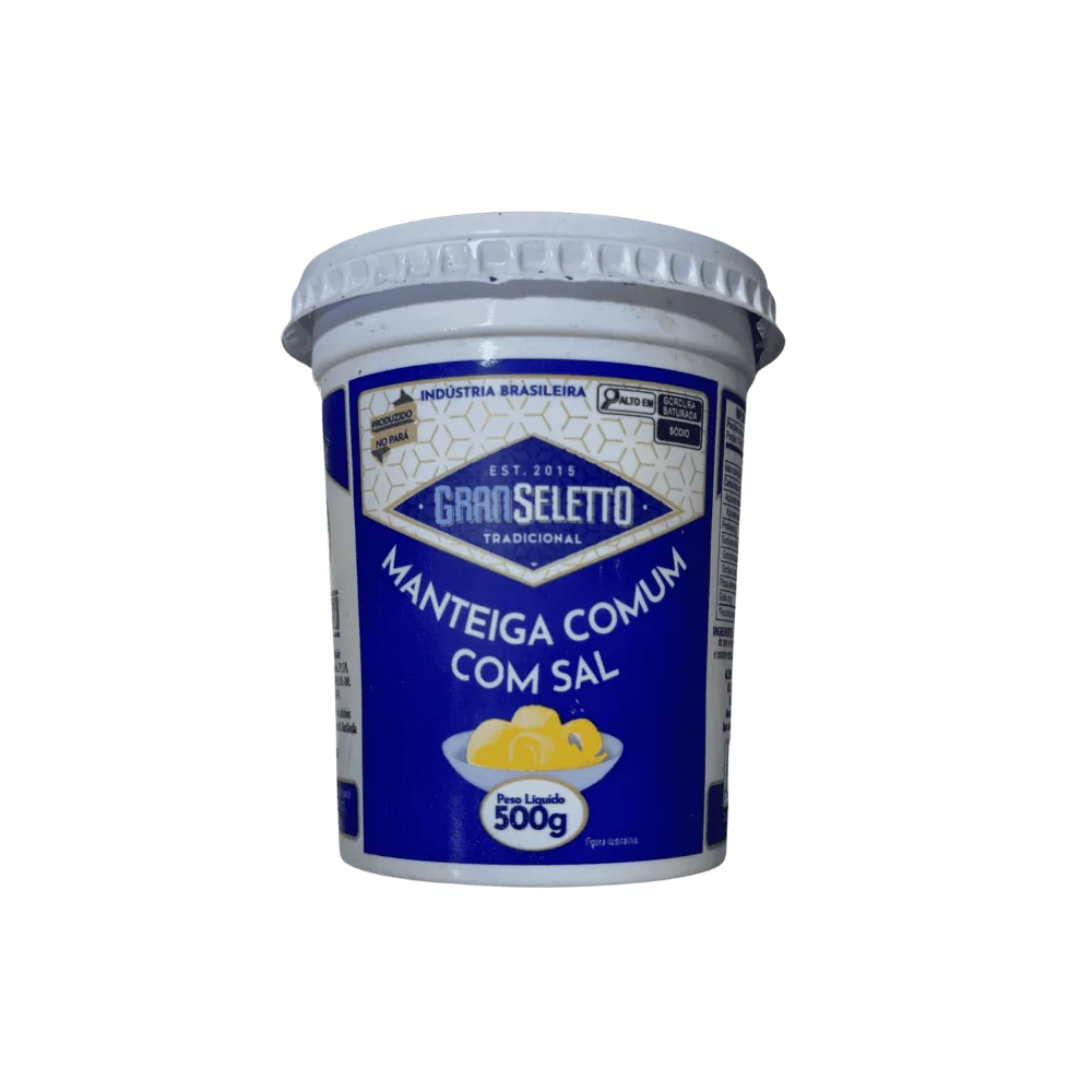 Manteiga com sal, pote 500g